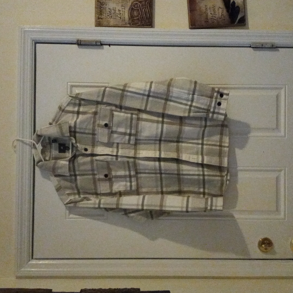 H&M Medium Grey and White  Stripe Sweater
